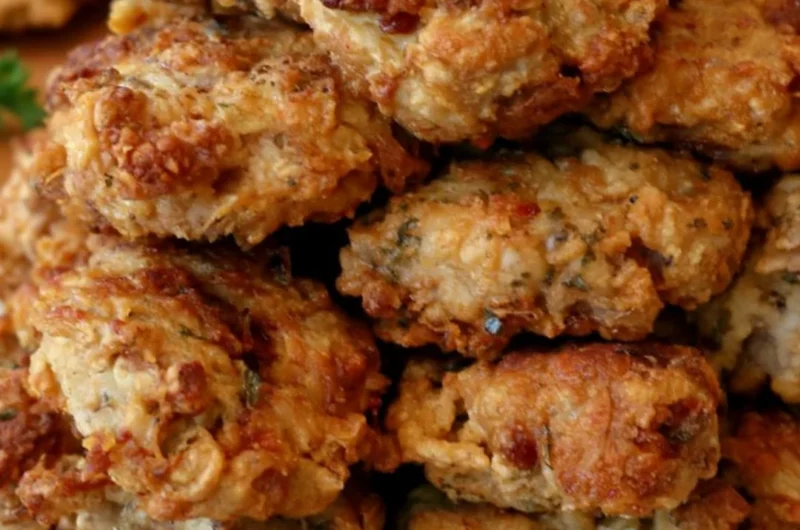 Plate of crispy Chicken Fried Steak Bites with dipping sauce