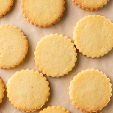 Delicious classic shortbread cookies arranged on a plate