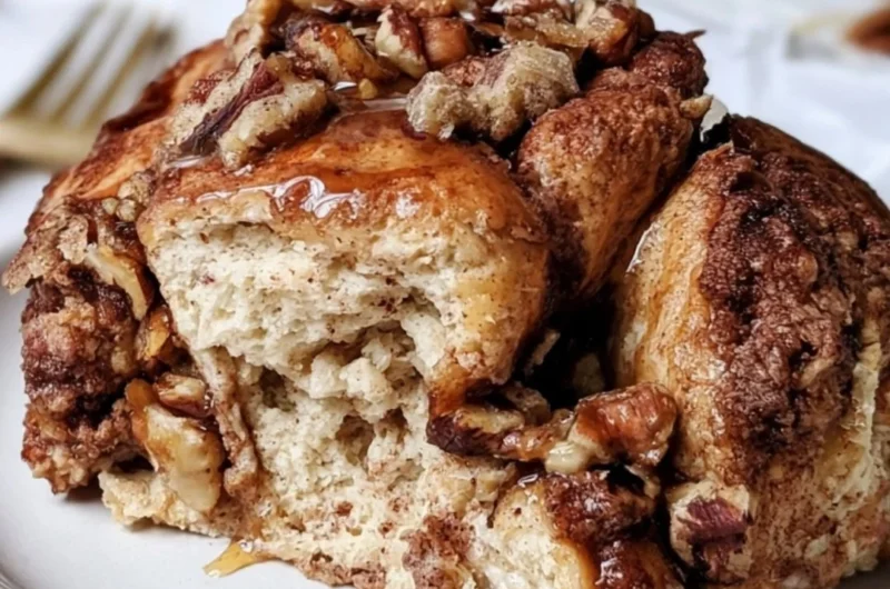 High protein, no sugar monkey bread fresh out of the oven.