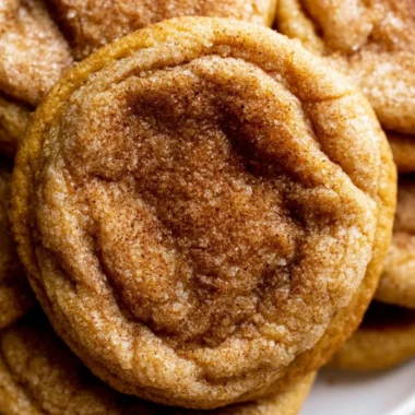 Delicious Pumpkin Snickerdoodle Cookies fresh out of the oven