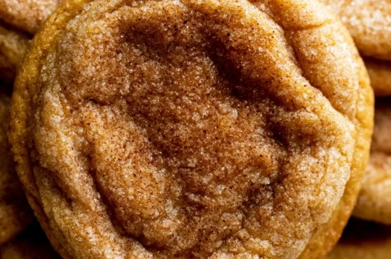Delicious Pumpkin Snickerdoodle Cookies fresh out of the oven