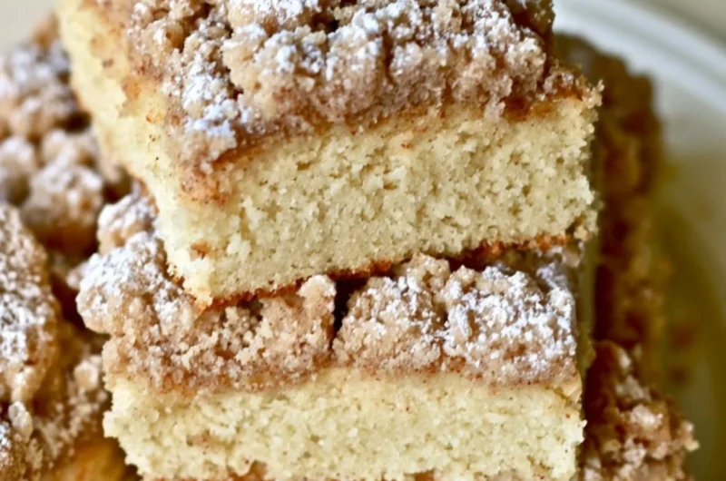 Delicious New York Crumb Cake with buttery topping